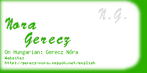 nora gerecz business card